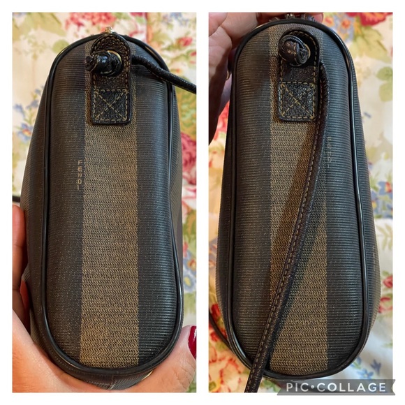 💵SOLD💵Authentic Fendi Pequin Canvas Crossbody Handbag - Picture 6 of 16